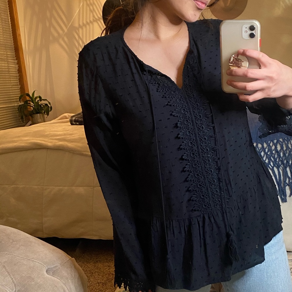 Black Detail Blouse